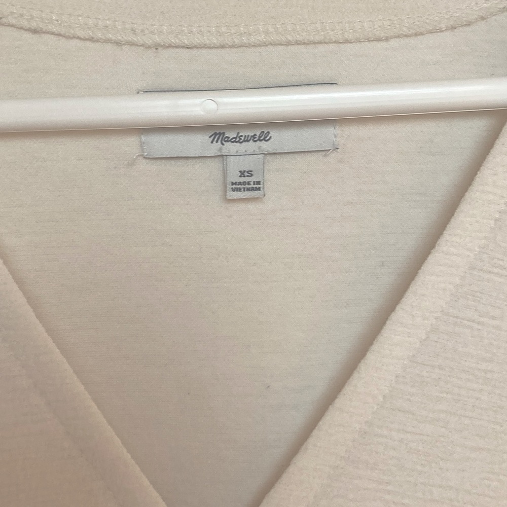 Madewell Texture and Thread Wrap-Tie Top Cream color, size XS - Picture 4 of 4